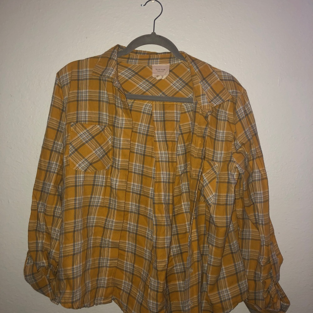 Yellow plaid shirt